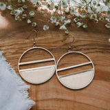 Brass Circle Earrings