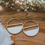 Brass Circle Earrings