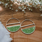 Brass Circle Earrings