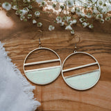 Brass Circle Earrings